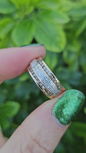 Load and play video in Gallery viewer, 0433: Vintage: 9ct Gold Champagne &amp; White Diamonds Dress Ring- 52 natural diamonds, Fabulous
