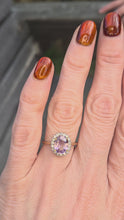 Load and play video in Gallery viewer, 2488 Vintage &amp; Rare  Purple Zircon 16 Natural Sparkling Diamonds Ring
