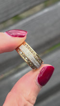 Load and play video in Gallery viewer, 0433: Vintage: 9ct Gold Champagne &amp; White Diamonds Dress Ring- 52 natural diamonds, Fabulous
