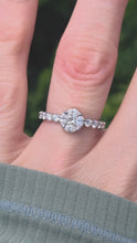 Load and play video in Gallery viewer, 2628: Vintage Platinum Natural Sparkling Diamonds (1ct) Ring
