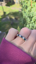 Load and play video in Gallery viewer, Vintage: 18ct Gold French Blue Sapphires Natural Diamonds (0.8ct) Ring- Exceptional
