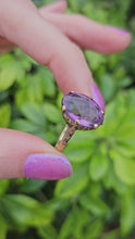 Load and play video in Gallery viewer, 0829: Vintage: 9ct Gold Lilac Amethyst Cocktail Ring -Date-Mark 1979- 46 Years old
