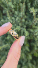 Load and play video in Gallery viewer, 9179 Vintage: rare 9ct Gold 17 Black Diamonds Ring- sparkling symmetry
