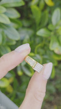 Load and play video in Gallery viewer, 6277 Vintage 9ct Gold 49 Natural Diamonds (1ct) Geometric Set Ring
