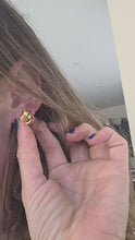 Load and play video in Gallery viewer, 2288 Vintage; Classic 18ct Gold  Diamonds (0.2ct) Knot Earrings- From 1971
