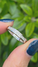 Cargar y reproducir el video en el visor de la galería, 1988 Vintage: 18ct White Gold 12 Princess Cut Natural Sparkling Diamonds Half-Eternity/Stacker Ring
