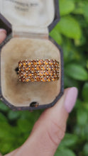 Load and play video in Gallery viewer, A8113: Vintage: Rare: 9ct Gold 40 Citrines Pave Set&nbsp; Cocktail Ring-Statement
