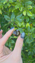 Cargar y reproducir el video en el visor de la galería, 2331 Vintage: 9ct Gold Large Cognac Smokey Quartz Ring- From 1972- Statement
