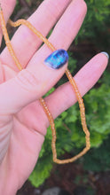 Load and play video in Gallery viewer, 2610: Vintage: 9ct Gold Orange Garnets (Spessartites) Beaded Necklace
