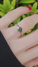 Load and play video in Gallery viewer, 1299: Vintage: 9ct White Gold Tsavorite (Green Garnet) Sapphires Dress Ring- crisp, clean, eye candy.
