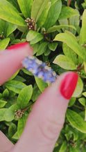 Load and play video in Gallery viewer, 0970: Vintage: Rare 9ct Gold Iolites 5 Stone Dress/Stacker Ring- lovely colours
