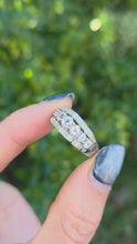 Cargar y reproducir el video en el visor de la galería, 2171 Vintage: 9ct White Gold Pink Morganites 24 Natural Diamonds Openwork Ring
