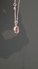 Load and play video in Gallery viewer, 0576: Vintage: 18ct White Gold 19 Round Cut Diamonds Pendant Necklace (42cm)
