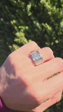 Cargar y reproducir el video en el visor de la galería, 1870 18ct White Gold 87 Natural Sparkling  Diamonds (1.65ct) Statement ring
