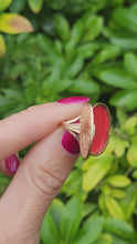 Load and play video in Gallery viewer, 6122: Vintage Rare: 9ct Gold Photo Locket/Mourning Signet Ring- lovely condition
