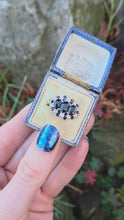 Load and play video in Gallery viewer, 2785- Vintage 9ct Gold 17 Blue Sapphires 10 Diamonds Cocktail Ring
