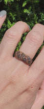 Load and play video in Gallery viewer, 1570: Vintage: 9ct Gold Champagne &amp; White Diamonds Ring- 75 sparkling, natural diamonds
