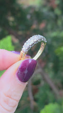 Load and play video in Gallery viewer, 2034: Vintage: 18ct Gold 7 Diamonds Half Hoop Ring-From 1977
