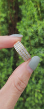 Load and play video in Gallery viewer, 1551: Vintage: 9ct Gold Diamonds Tiered Ring- 36 natural sparkling diamonds
