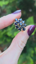Load and play video in Gallery viewer, 6364: Vintage: 9ct Australian Blue Sapphire Cluster Ring- From 1979
