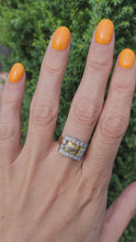 Load and play video in Gallery viewer, 6160: Vintage: 18ct Gold 17 Round Cut Diamonds Buckle Ring- From London 1974 (Copy)
