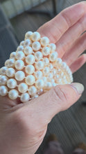 Cargar y reproducir el video en el visor de la galería, 2612 Vintage Tiffany &amp; Co Ziegfeld Freshwater Pearls Silver Necklace -Extra Long- 280cm
