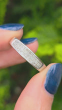 Load and play video in Gallery viewer, 2031: Vintage: 18ct White Gold 48 Natural Diamonds Stacker/Half-Eternity Ring
