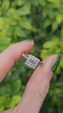 Load and play video in Gallery viewer, 0041: Vintage: 18ct White Gold Geometric Set Diamonds (0.41ct) Ring
