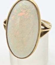 Load image into Gallery viewer, 2320: Antique; Edwardian 18ct Gold Large Oval Cabochon Opal (8ct) Single Stone Ring-
