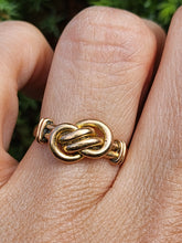 Load image into Gallery viewer, 1566 Antique: 9ct Rose Gold Lovers Knot Ring - From 1915 WW1
