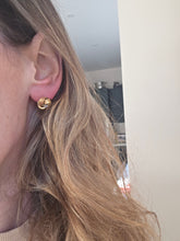 Load image into Gallery viewer, 2288 Vintage; Classic 18ct Gold  Diamonds (0.2ct) Knot Earrings- From 1971

