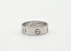 2315 Cartier 18ct White Gold Classic Love Ring- Size 54/N/6-75- Pristine