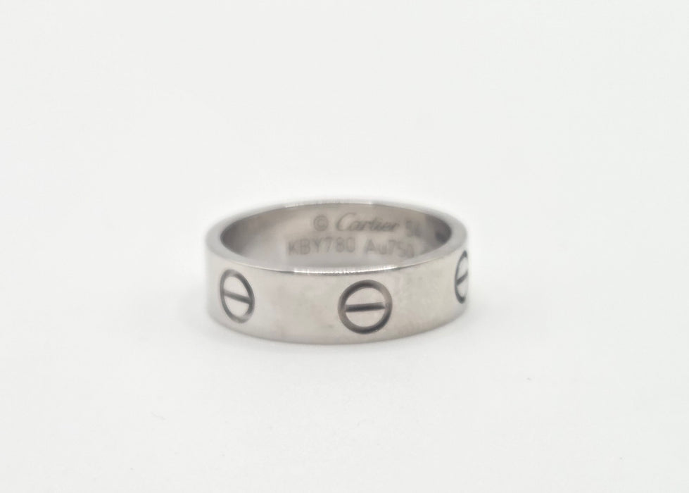 2315 Cartier 18ct White Gold Classic Love Ring- Size 54/N/6.75- Pristine