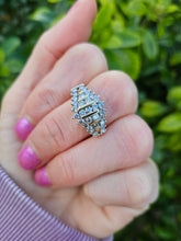 Load image into Gallery viewer, 0913: Vintage: 14ct Gold 31 Round Full-Cut Diamonds (1ct) Ring- sparkling beauty
