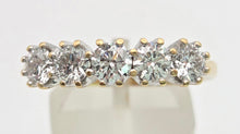 Cargar imagen en el visor de la galería, 2312 Vintage: 18ct Gold Round Full Cut Natural Diamonds (1.25ct in total) Ring-Very special
