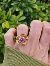 Load image into Gallery viewer, 0526 Vintage: 9ct Gold Pink Sapphire &quot;Sundial&quot; Cocktail Ring- Exceptional piece
