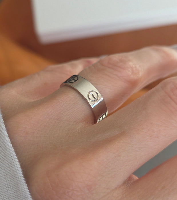 2315 Cartier 18ct White Gold Classic Love Ring- Size 54/N/6.75- Pristine