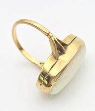 Load image into Gallery viewer, 2320: Antique; Edwardian 18ct Gold Large Oval Cabochon Opal (8ct) Single Stone Ring-
