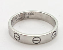 Cargar imagen en el visor de la galería, 2364: Vintage: Cartier 18ct White Gold Love Ring Size 51- comes with box
