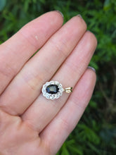 Load image into Gallery viewer, 2042: Vintage: 9ct Gold French Blue Sapphire Diamonds Pendant
