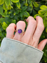 Load image into Gallery viewer, 0725: Vintage: Extraordinary 9ct Gol Round Cut Amethyst Ring - Date-Mark 1970
