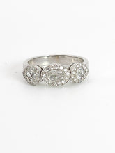 Load image into Gallery viewer, 1679: Vintage: 18ct White Gold Mixed-Cut Diamonds Dress/Stacker Ring- Divine
