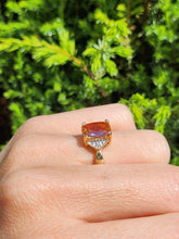 Load image into Gallery viewer, 1547: Vintage: 9ct Gold Mystic Topaz Diamonds Ring - lovely colours
