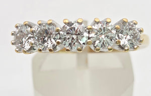2312 Vintage: 18ct Gold Round Full Cut Natural Diamonds (1.25ct in total) Ring-Very special