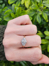 Load image into Gallery viewer, 0232: Vintage: 9ct Gold 23 Round Cut Diamonds Dress Ring- petite, sparkling, eye- catching
