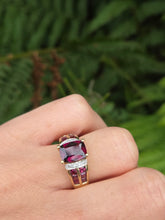 Load image into Gallery viewer, 1900: Vintage: 9ct Gold Almandine Garnets Diamonds Cocktail Ring
