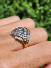 Cargar imagen en el visor de la galería, 1994: Vintage: 9ct Gold 55 Natural Diamonds (1ct) Cluster Ring- Sparkling statement piece
