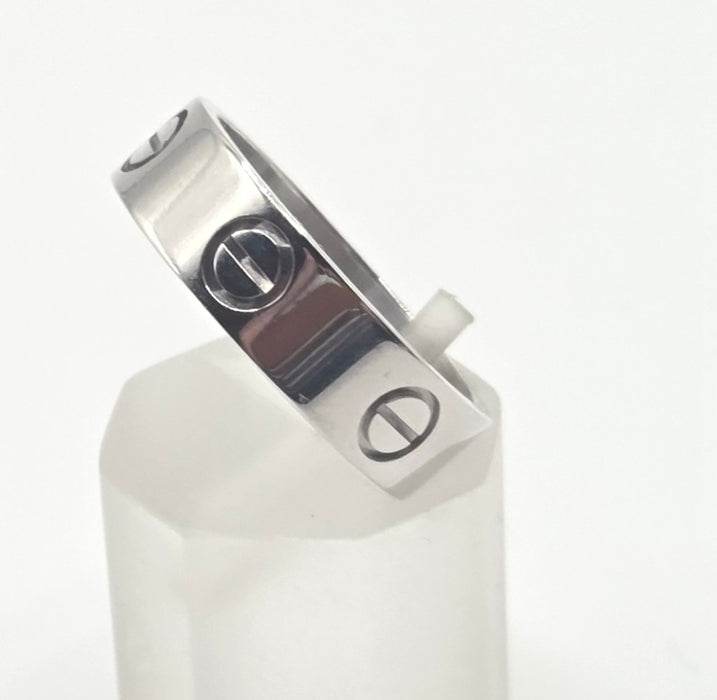2315 Cartier 18ct White Gold Classic Love Ring- Size 54/N/6.75- Pristine