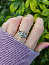 Load image into Gallery viewer, 0808: Vintage: 18ct Gold Art Deco Style ( 1ct) Diamonds Ring- sparkling symmetry
