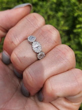Load image into Gallery viewer, 1679: Vintage: 18ct White Gold Mixed-Cut Diamonds Dress/Stacker Ring- Divine
